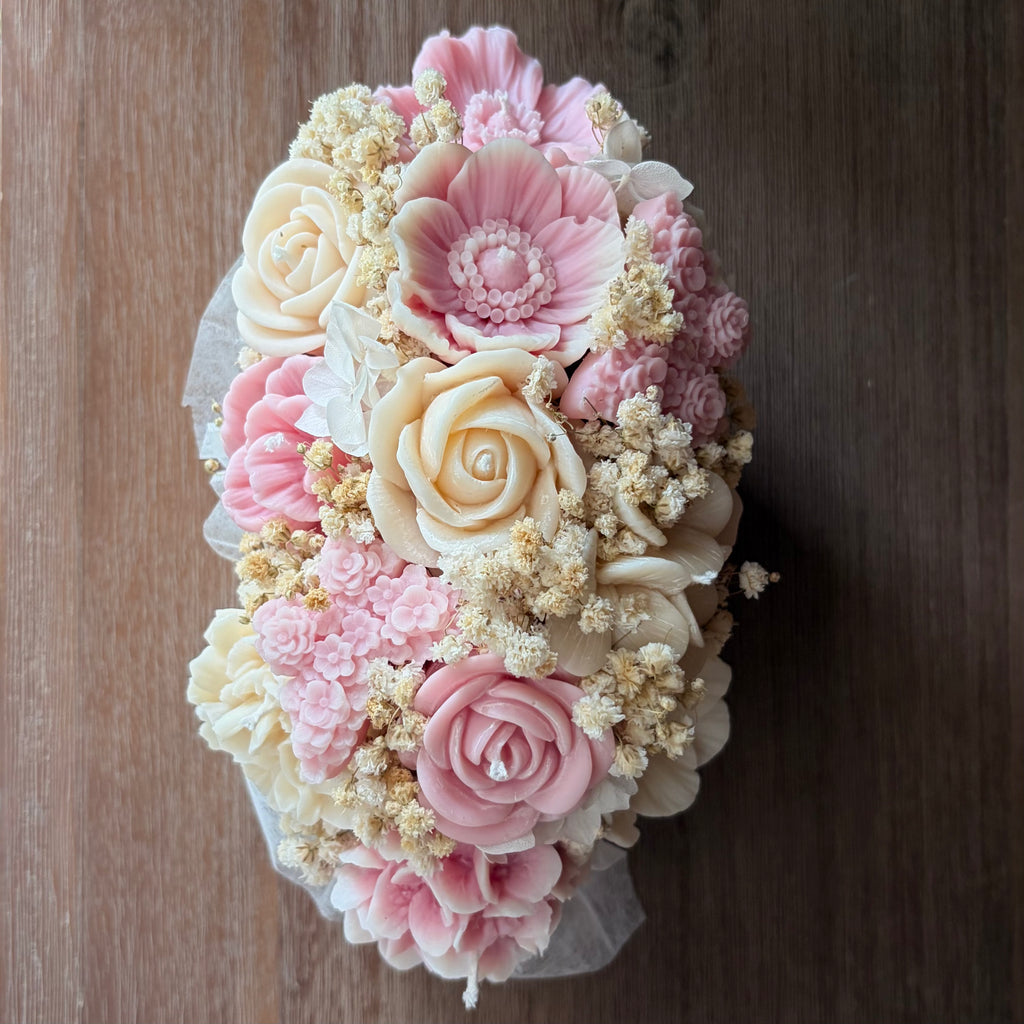 Kerzenstrauß Blütenoval