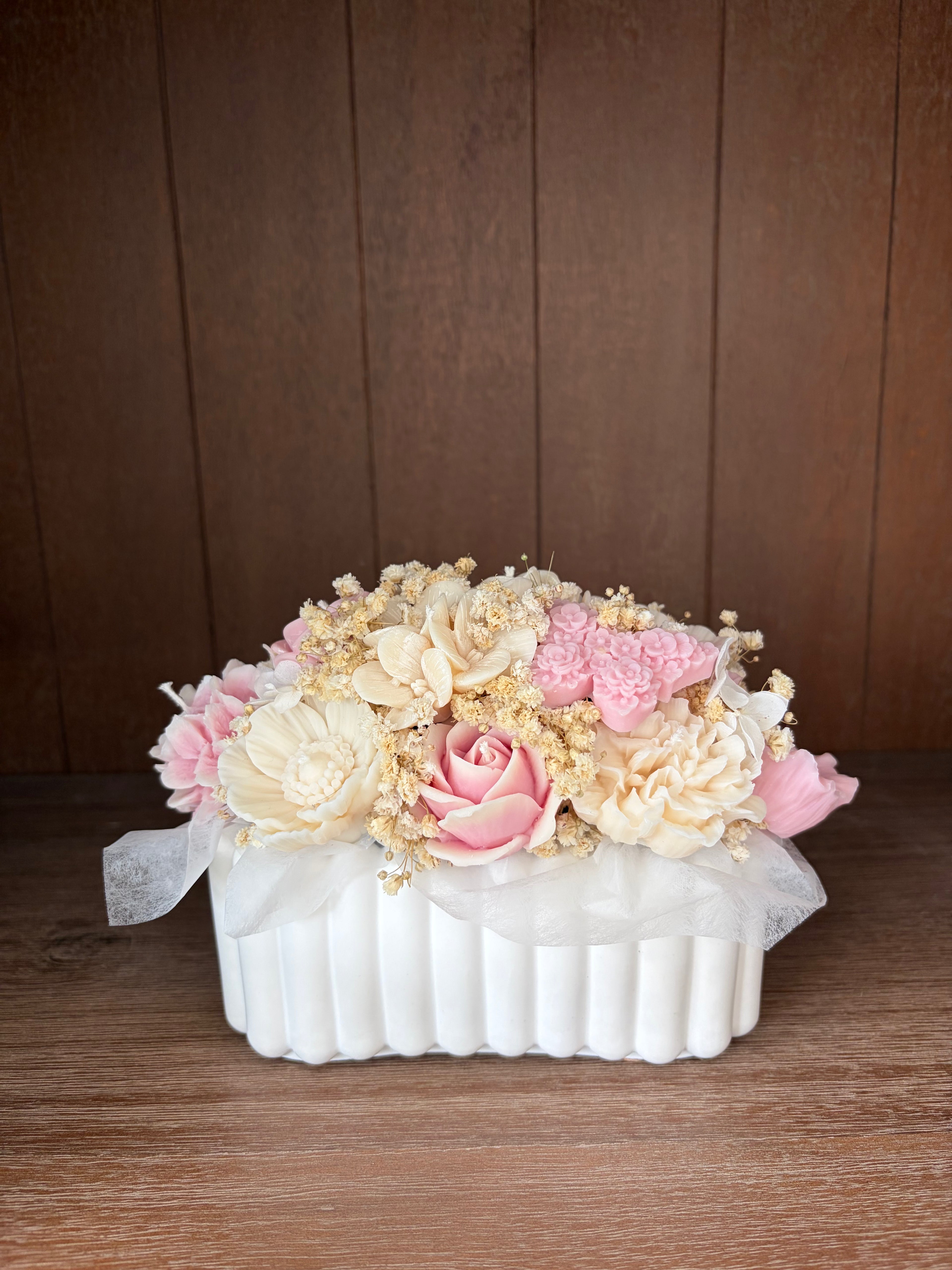 Kerzenstrauß Blütenoval