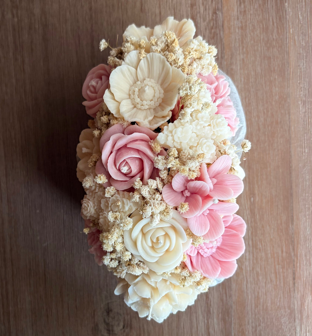 Kerzenstrauß Blütenoval