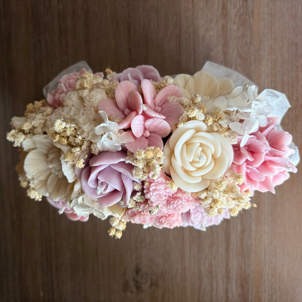 Kerzenstrauß Blütenoval